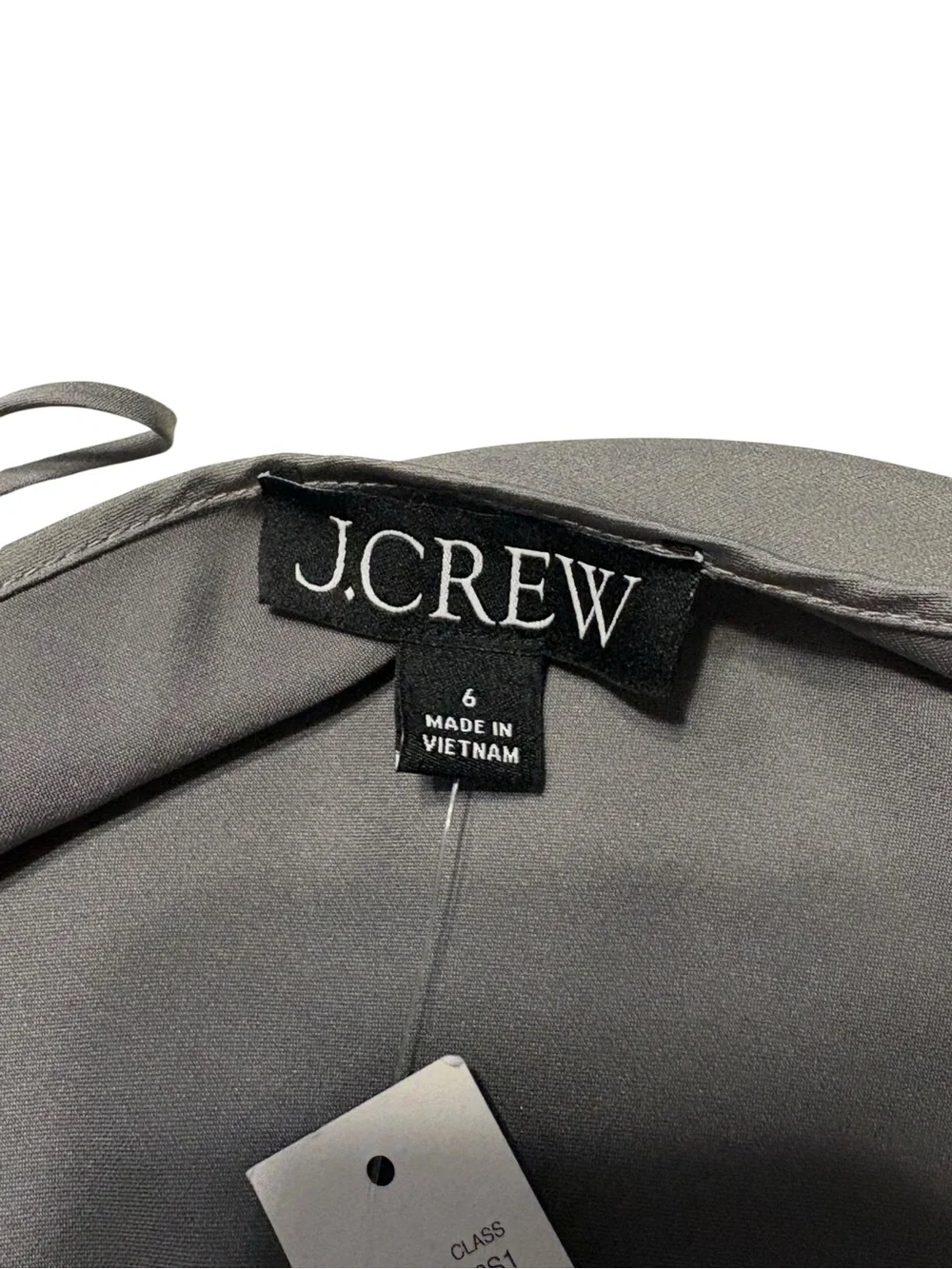J. Crew Gwyneth Slip Dress in Luster Charmeuse 6 Gray Carolyn Kennedy 90s NWT